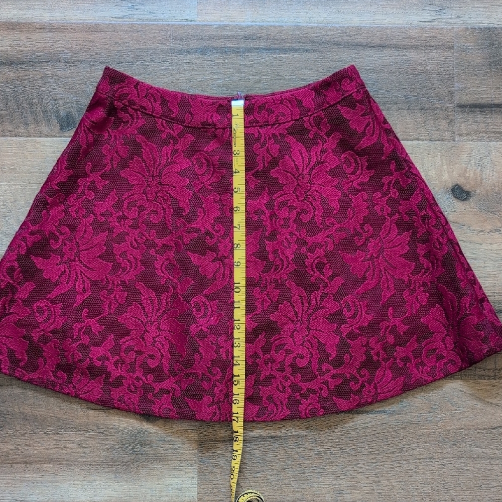 Forever 21 Red Lace A-Line Mini skirt
